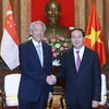 Chủ tịch nước Trần Đại Quang tiếp ông Tiêu Chí Hiền, Phó Thủ tướng, Bộ trưởng điều phối an ninh của Singgapore. (Ảnh: Nhan Sáng/TTXVN)