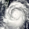 Ảnh chụp vệ tinh siêu bão Meranti. (Nguồn: Getty)