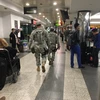 Lực lượng an ninh Mỹ được triển khai tại sân bay LaGuardia.