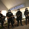 Cảnh sát giữ trật tự tại Charlotte, Bắc Carolina ngày 21/9. (Nguồn: AFP/TTXVN)