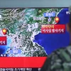 Một bản tin về việc Triều Tiên thử hạt nhân trên truyền hình Hàn Quốc. (Nguồn: Reuters)