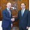 Chủ tịch nước Trần Đại Quang tiếp ông Kevin Jenkins, Chủ tịch Tổ chức Tầm nhìn Thế giới (World Vision International) đang thăm và làm việc tại Việt Nam. (Ảnh: Nhan Sáng/TTXVN)
