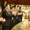 Ủy viên trưởng Nhân đại Trung Quốc Trương Đức Giang và đoàn đại biểu cấp cao Trung Quốc dự khán phiên họp sáng 10/11 của Quốc hội. (Ảnh: Trọng Đức/TTXVN)