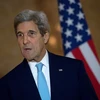 Ngoại trưởng Mỹ John Kerry trong một cuộc họp báo ở London, Anh ngày 16/10. (Nguồn: AFP/TTXVN)