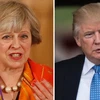 Tổng thống đắc cử Mỹ Donald Trump và Thủ tướng Anh Theresa May. (Nguồn: Getty)