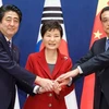 Lãnh đạo ba nước Nhật Bản, Hàn Quốc và Trung Quốc trong cuộc gặp thượng đỉnh năm 2015. (Nguồn: Getty)