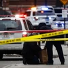 Cảnh sát phong tỏa hiện trường vụ tấn công ở Đại học Ohio ngày 28/11. (Nguồn: AP/TTXVN)
