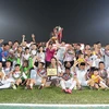 Hà Nội T&T đoạt chức vô địch Giải bóng đá V.league năm 2016. (Ảnh: Quốc Khánh/TTXVN)