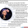 [Infographics] Cuộc đời Carrie Fisher - công chúa của "Star Wars"