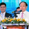 Phó Bí thư Thường trực Thành ủy Thành phố Hồ Chí Minh Tất Thành Cang phát biểu tại buổi lễ. (Ảnh: An Hiếu/TTXVN)