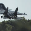 Máy bay chiến đấu Nga cất cánh từ một căn cứ quân sự ở Syria. (Nguồn: AP)