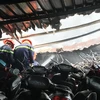 Cháy dữ dội cửa hàng bán xe máy cũ ở tỉnh Tiền Giang