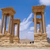 Công trình kiến trúc Tetrapylon nổi tiếng nhất ở thành phố cổ Palmyra. (Nguồn: Alamy)