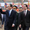 Hình ảnh Chủ tịch nước lái máy cày khai hội Tịch điền Đọi Sơn 2017