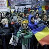 Biểu tình phản đối Chính phủ tại thủ đô Bucharest ngày 5/2. (Nguồn: EPA/TTXVN)