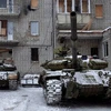 Xe tăng xuất hiện ở thành phố Avdeevka ngày 2/2. (Nguồn: Reuters)