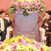 Chủ tịch Quốc hội Nguyễn Thị Kim Ngân tiếp Thủ tướng Lào Thongloun Sisoulith. (Ảnh: Trọng Đức/TTXVN)