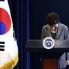 Bà Park Geun-hye trong lần xuất hiện trước báo giới ở Nhà Xanh, tháng 11/2016. (Nguồn: Reuters)