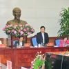 Phó Thủ tướng, Bộ trưởng Ngoại giao Phạm Bình Minh, Chủ tịch Uỷ ban quốc gia APEC 2017 chủ trì phiên họp. (Ảnh: Nguyễn Khang/TTXVN)