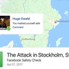 Facebook kích hoạt tính năng Kiểm tra an toàn sau khủng bố ở Stockholm