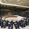 Toàn cảnh phiên họp khẩn của Hội đồng bảo an Liên hợp quốc về Syria ở New York ngày 7/4. (Nguồn: THX/TTXVN)
