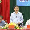 Ông Vũ Hồng Bắc, Chủ tịch Ủy ban Nhân dân tỉnh chủ trì cuộc họp báo. (Ảnh: Hoàng Nguyên/TTXVN)