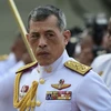 Nhà vua Vajiralongkorn sau lễ ký ban hành Hiến pháp năm 2017 ở Bangkok ngày 6/4. (Nguồn: AFP/TTXVN)