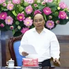 Thủ tướng Nguyễn Xuân Phúc phát biểu chỉ đạo tại hội nghị. (Ảnh; Thống Nhất/TTXVN)