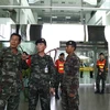 Cảnh sát Thái Lan điều tra tại hiện trường vụ nổ. (Nguồn: EPA/TTXVN)