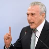 Tổng thống Brazil Michel Temer phát biểu tại cuộc họp báo ở Brasilia ngày 18/5. (Nguồn: AFP/TTXVN)
