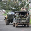Quân đội Philippines trong chiến dịch truy quét phiến quân ở thành phố Marawi ngày 30/5. (Nguồn: AFP/TTXVN)