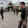 Lực lượng an ninh Thái Lan triển khai tại hiện trường sau vụ đánh bom một khu chợ ở Pattani, tháng 5. (Nguồn: Reuters)