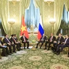 Hình ảnh Tổng thống Nga hội đàm với Chủ tịch nước Trần Đại Quang