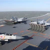 Máy bay chiến đấu trên tàu sân bay Liêu Ninh. (Nguồn: China Daily)