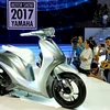 Một mẫu xe tay ga của hãng YAMAHA tại triển lãm Môtô Xe máy Việt Nam lần thứ 2 (Vietnam Motorcycle Show 2017 – VMCS 2017), tháng 5/2017. (Ảnh: Thế Anh/Vietnam+)