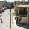Cảnh đổ nát tại khu vực Talbiseh do phiến quân kiểm soát tại tỉnh Homs, Syria ngày 3/8. (Nguồn: AFP/TTXVN)