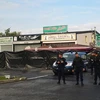 Cảnh sát Pháp tuần tra tại hiện trường vụ tấn công ở Sept-Sorts, ngày 15/8. (Nguồn: AFP/ TTXVN)