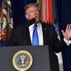 Tổng thống Mỹ Donald Trump phát biểu công bố chiến lược mới tại Afghanistan trong sự kiện ở Arlington, Virginia ngày 21/8. (Nguồn: AFP/TTXVN)