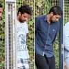 Từ trái qua: Driss Oukabir, Mohammed Aallaa, Salah el Karib và Mohamed Houli Chemlal bị dẫn giải ra tòa ở Madrid. (Nguồn: EPA)