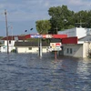 Cảnh ngập lụt do mưa lớn sau bão Harvey ở Nome, bang Texas ngày 31/8. (Nguồn: AFP/TTXVN)