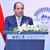Tổng thống Ai Cập Abdel Fattah el-Sisi phát biểu. (Ảnh: Minh Quyết/TTXVN)