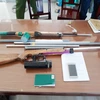 Súng tự chế hơi cồn bắn đạn bi sắt được công an huyện Ninh Hải, tỉnh Ninh Thuận thu giữ. (Ảnh: Nguyễn Thành/TTXVN)