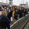 Người tị nạn ở ga tàu hỏa Hegyeshalom, Hungary. (Nguồn: Reuters)