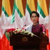 Cố vấn Nhà nước Myanmar Aung San Suu Kyi. (Nguồn: AFP/TTXVN)