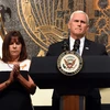 Phó Tổng thống Mỹ Mike Pence phát biểu tại lễ tưởng niệm. (Nguồn: AFP/TTXVN)