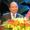 Thủ tướng Nguyễn Xuân Phúc phát biểu tại buổi lễ. (Ảnh: Văn Sơn/TTXVN)