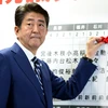 Thủ tướng Nhật Bản Shinzo Abe tại trụ ở LDP sở thủ đô Tokyo ngày 22/10. (Nguồn: THX/TTXVN)