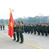 Đoàn đại biểu dự Đại hội đại biểu Đoàn Thanh niên Cộng sản Hồ Chí Minh Quân đội lần thứ IX báo công dâng Bác tại Lăng Chủ tịch Hồ Chí Minh sáng 8/11. (Nguồn: mod.gov.vn)