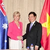Phó Thủ tướng, Bộ trưởng Ngoại giao Phạm Bình Minh tiếp Bộ trưởng Ngoại giao và Thương mại Australia Julie Bishop. (Nguồn: TTXVN)