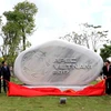 Đại biểu các nền kinh tế APEC thực hiện nghi thức khai trương Công viên APEC. (Nguồn: TTXVN)